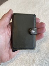 secrid mini wallet Green Leather + Metal Card Holder Id Wallet.