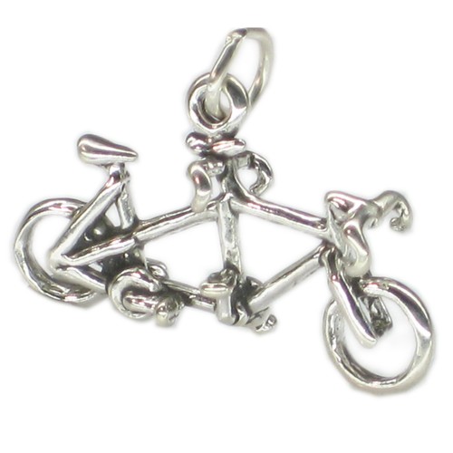 Tandem bicycle sterling silver - tandem,