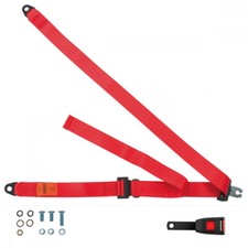 Front Static Seat Belt For MG MGF Sports Convertible 1995 Shape Red