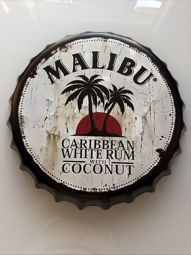 Malibu tin bottle - bottle, wall