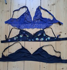 Bundle of 3 Non-wired Soft Lounge Bras Bralette M 36B Savage X Fenty, George