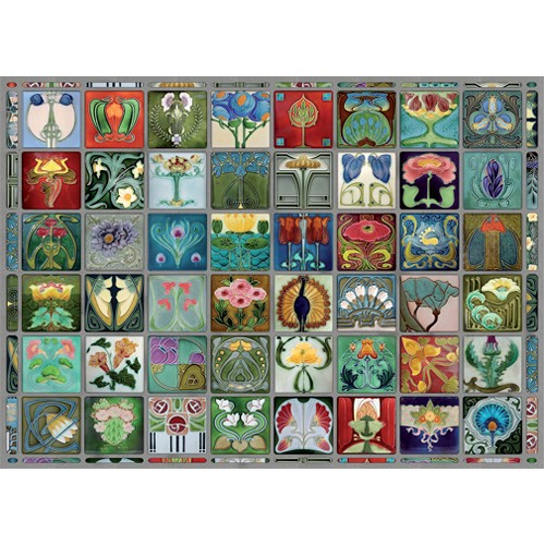Art nouveau tiles - art, 1000