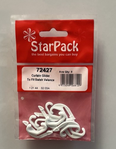 Curtain rail gliders - rail, hooks