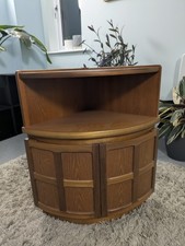Vintage Nathan Square Teak Small Corner Cabinet Mid Century Retro COLLECT WV6