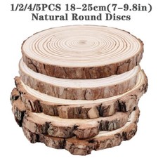 6PCS Wooden Slices 18-25cm Wood Log Discs Crafts Wedding Centerpiece Coasters