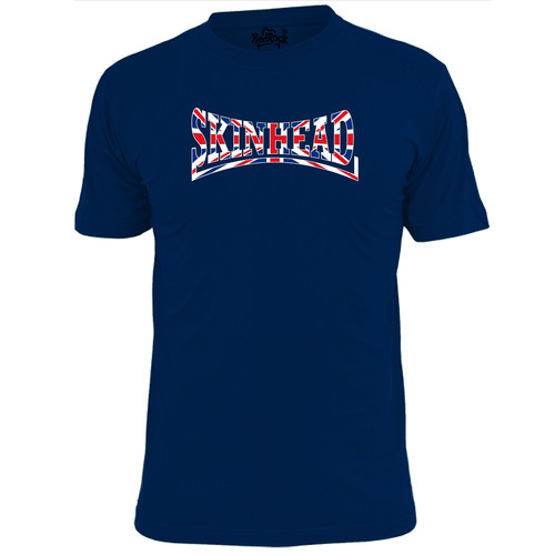 Mens skinhead union jack text - mens,