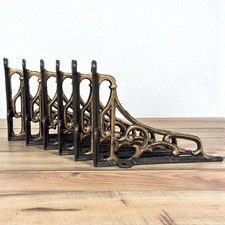 Set of 6 Hand Painted Black &