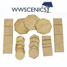 2mm Wargaming Base Bases Round Square Rectangular Hexagonal Octagonal MDF