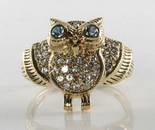 9CT 9K GOLD OWL CEYLON