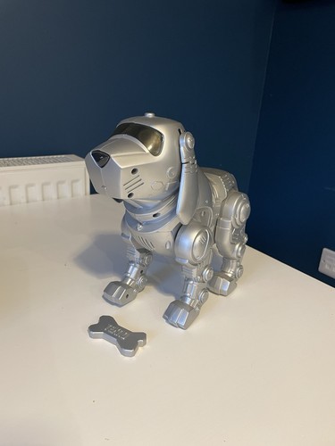 Teksta robot dog with - teksta, bone