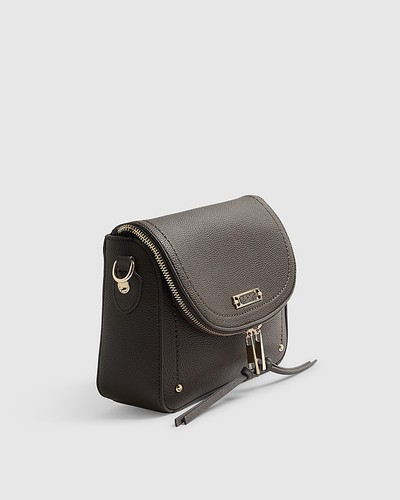 River island brown zip flap - island,