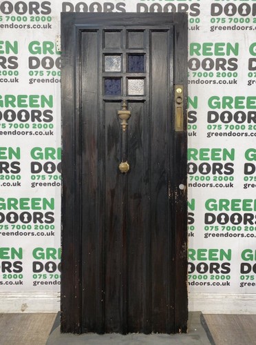 Stained glass front door - front,