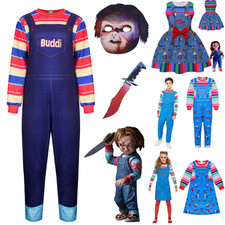 Kids Chucky Child's Play Costume Jumpsuit Halloween Cosplay Party Fancy Dress Up