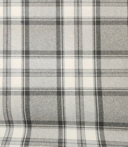 Charcoal grey cream plaid - charcoal,