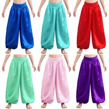 Kids Girls Bloomers Elastic Dance Pants Event Trousers Dress Up Halloween Belly