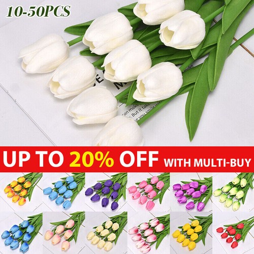 50pcs artificial tulip - artificial, silk