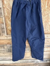 Gore-Tex Fabric Men's Blue Waterproof Over Trousers Pants Size Large Hiking