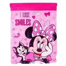 Minnie Mouse Smiles Drawstring Bag Pull String P.E. Gym School Swimming Sport