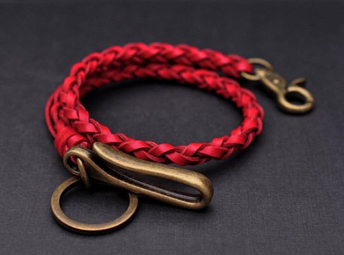 Red full grain leather - red,