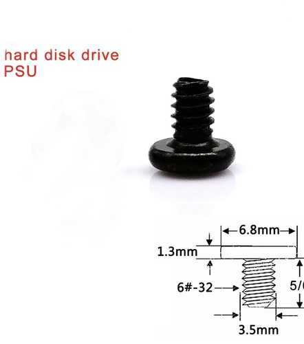 5mm black pc - 6-32,