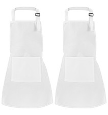 White Apron for Kids, 2 Pcs