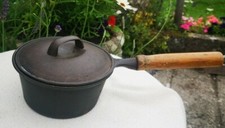 VINTAGE CAST IRON SAUCEPAN