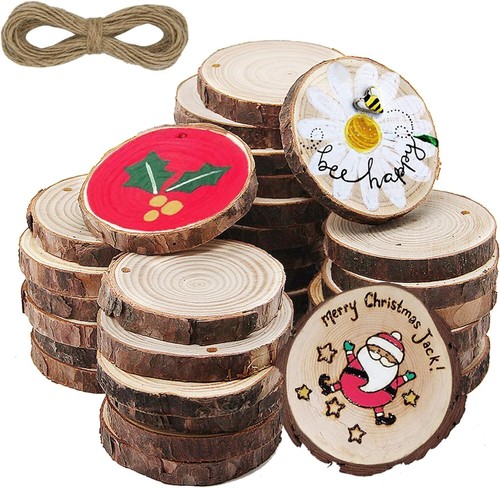 Wood slices round discs - 30/60,