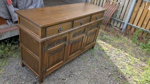 Old charm long oak sideboard