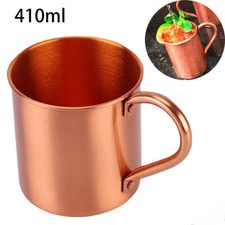 Pure Copper Mug Cup For Moscow Mule Coffee Beer Drinking Cocktail Camping 410ML