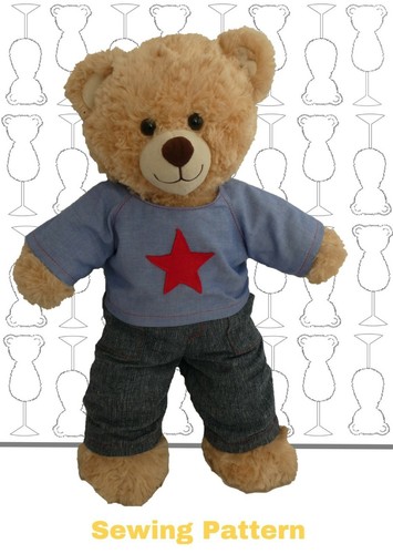 Sewing pattern teddy - pattern , bear