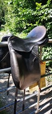 Dressage saddle. 17" medium width, black, Kieffer dressage saddle.
