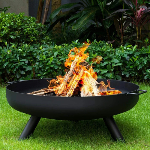 Round fire pit folding - fire,