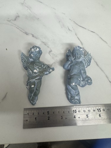 Pair vintage cherub wall - cherub,