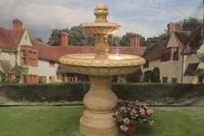 LARGE 2 TIERED DYNASTY FOUNTAIN SELF CONTAINED WATER FOUNTAIN SANDSTONE FEATURE
