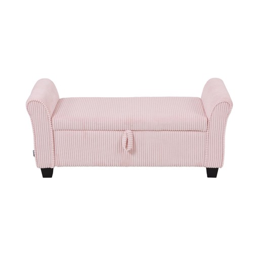 Ribbed storage ottoman bed - storage, end