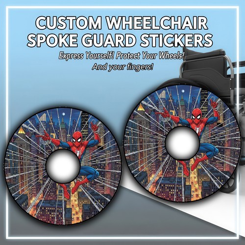 Wheelchair spoke guard - wheelchair, sticker