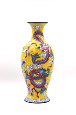 A Chinese Yellow Enamel Vase