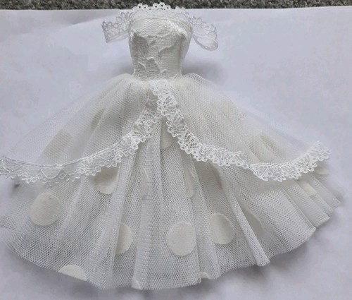 Sindy doll white tulle - tulle, dress