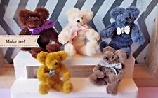 TEDDY BEAR KIT Make 5 dolls house 1:12th scale pipe cleaner bears miniature toys