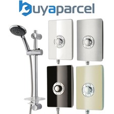 Triton Aspirante Electric Shower Black White Metal Steel Riviera Sand 8.5 9.5kw