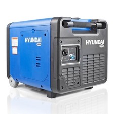 Hyundai 4000W/4.0kW Portable Petrol Inverter Generator Electric Start Wheel Kit