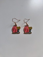 Gary Snail SpongeBob Dangle Earrings - Gold Colour 