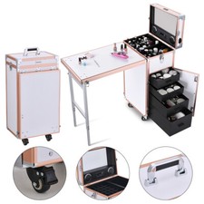 Fold Makeup Trolley Train Case