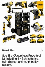 Dewalt 8 Piece Plus Free Radio