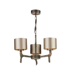 David Hunt Lighting Joshua 3 Light Ceiling Pendant - Almond Cream Shades