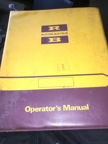 Ruston bucyrus operators - bucyrus,