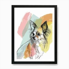 Papillon Dog Pastel Line