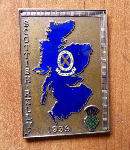 Rsac scottish rally 1939 dash - scottish,