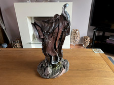 21" EQUESTRIAN RESIN WESTERN SADDLE STAND FIGURE MODEL TACK SHOP DISPLAY