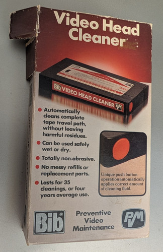 Bib vhs video head cleaner - bib,